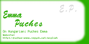 emma puches business card